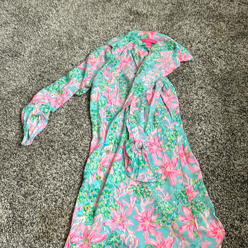 Lilly Pulitzer button down shirt dress